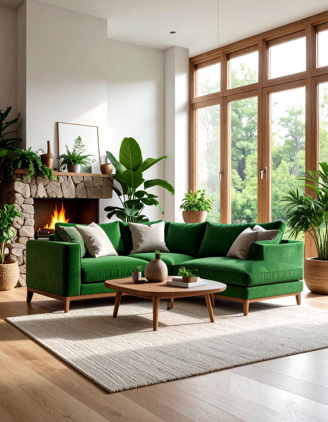 Green Durable Fabric Couch - 30 living room performance fabric sofa ideas