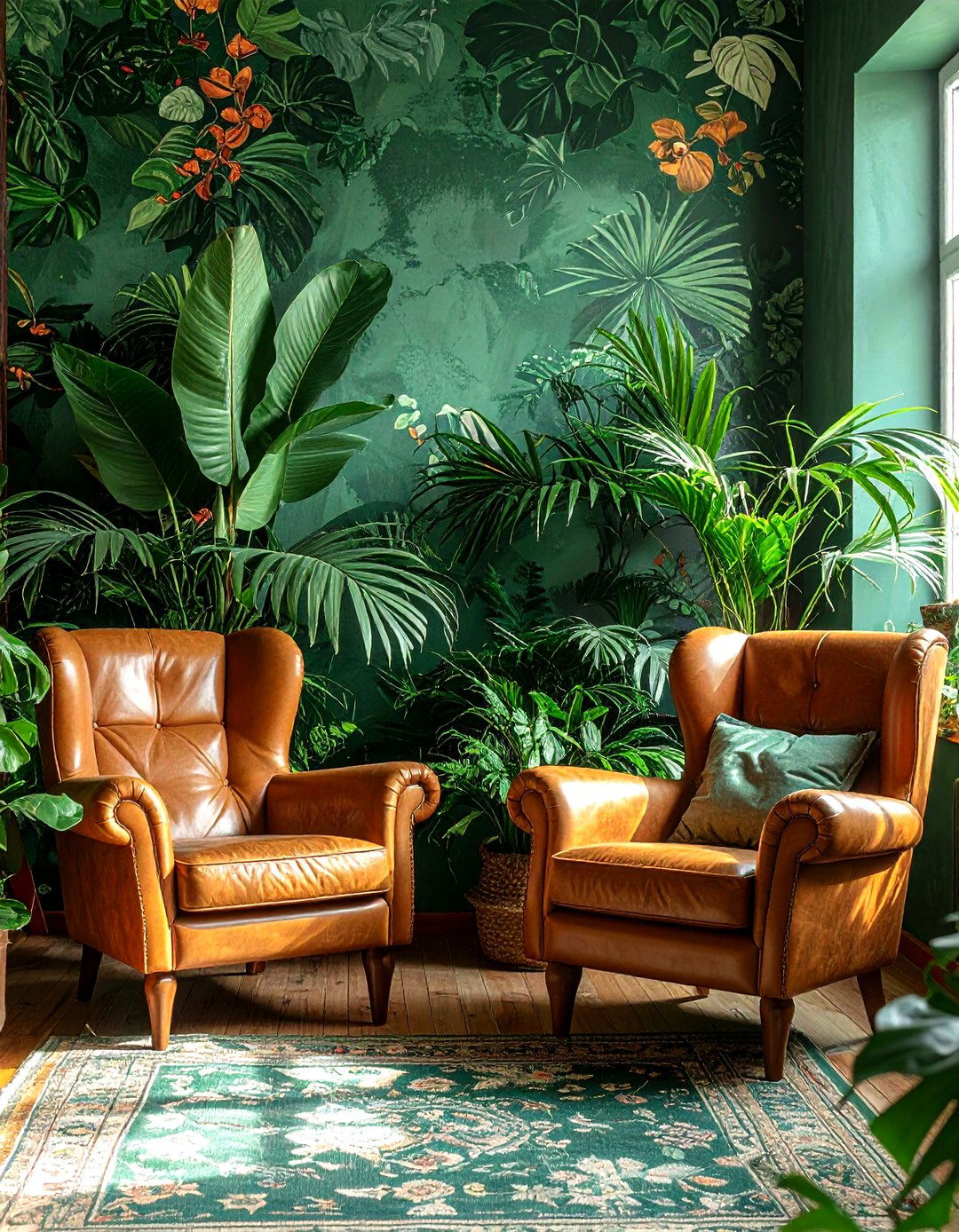 Green Floral Wallpaper - 30 living room floral wallpapers