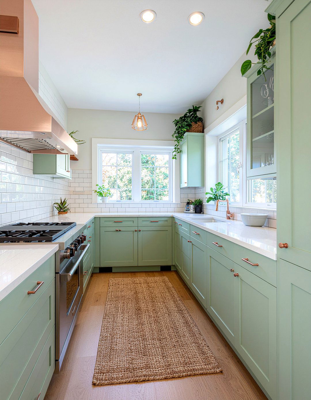 Green Kitchen Cabinetry - 30 La Cornue range kitchen ideas