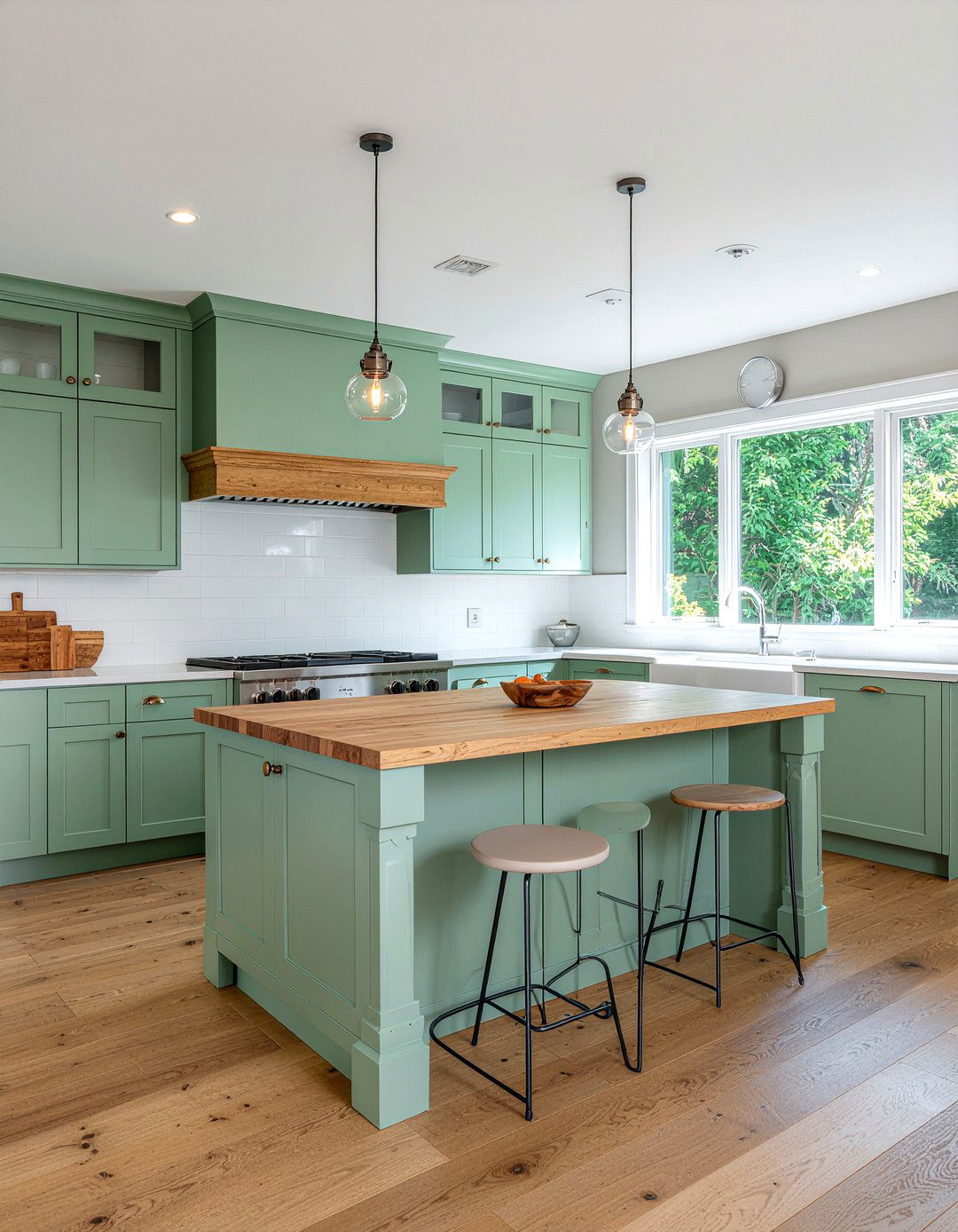 Green Kitchen Island Wood Top - 30 butcher block kitchen island ideas