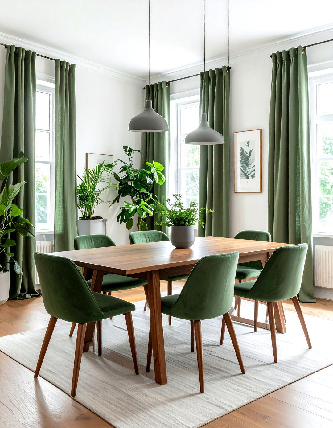 Green Linen Curtains Dining Room - 30 linen curtain dining room ideas