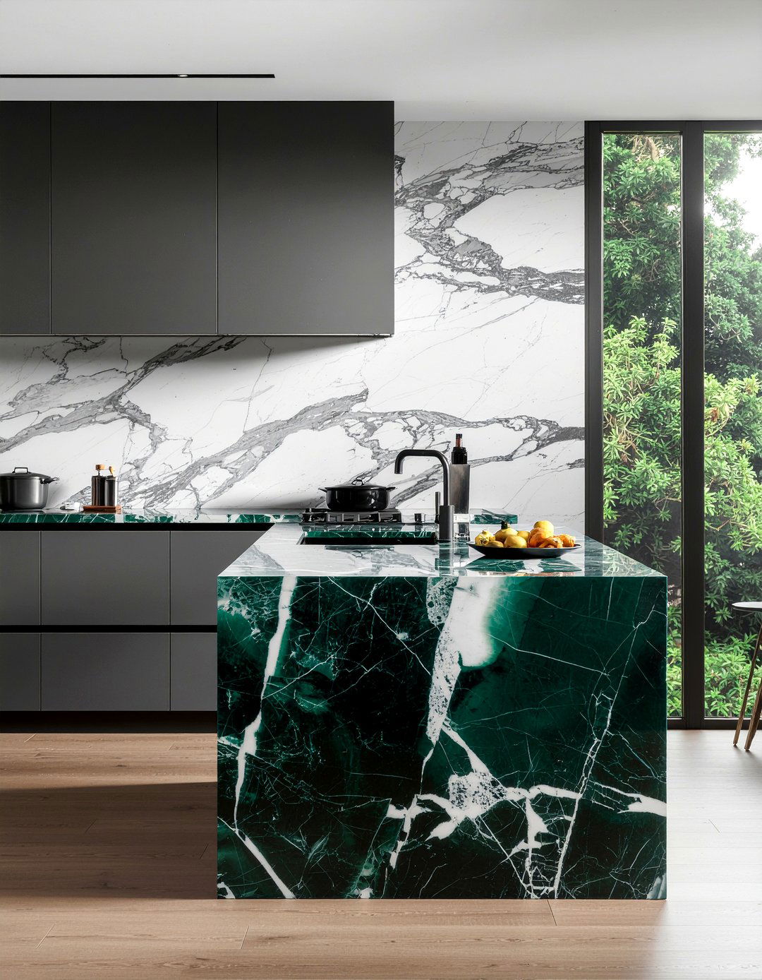 Green Marble Slab Backsplash - 30 slab backsplash kitchen ideas