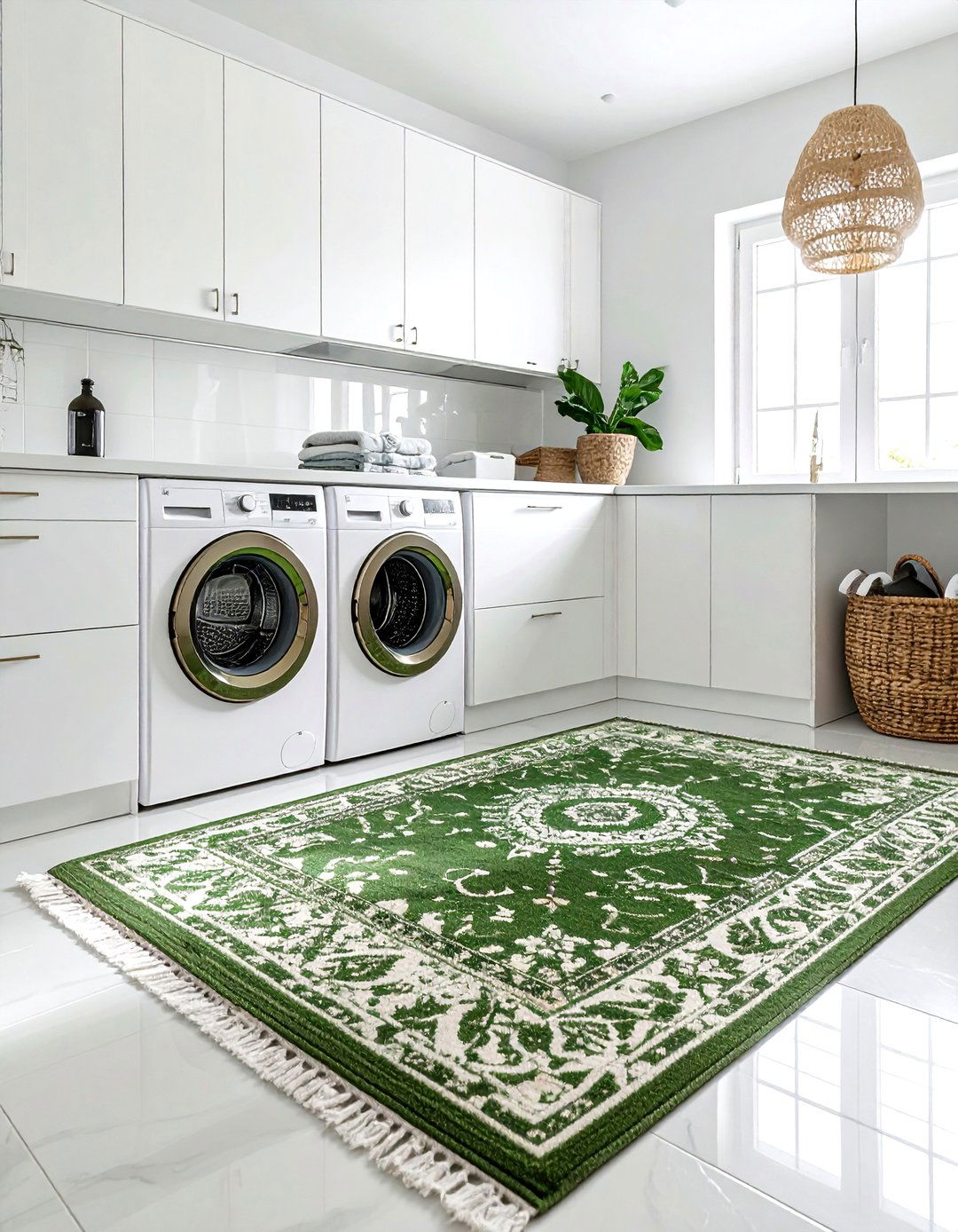 Green Moroccan rug - 30 Moroccan rug ideas