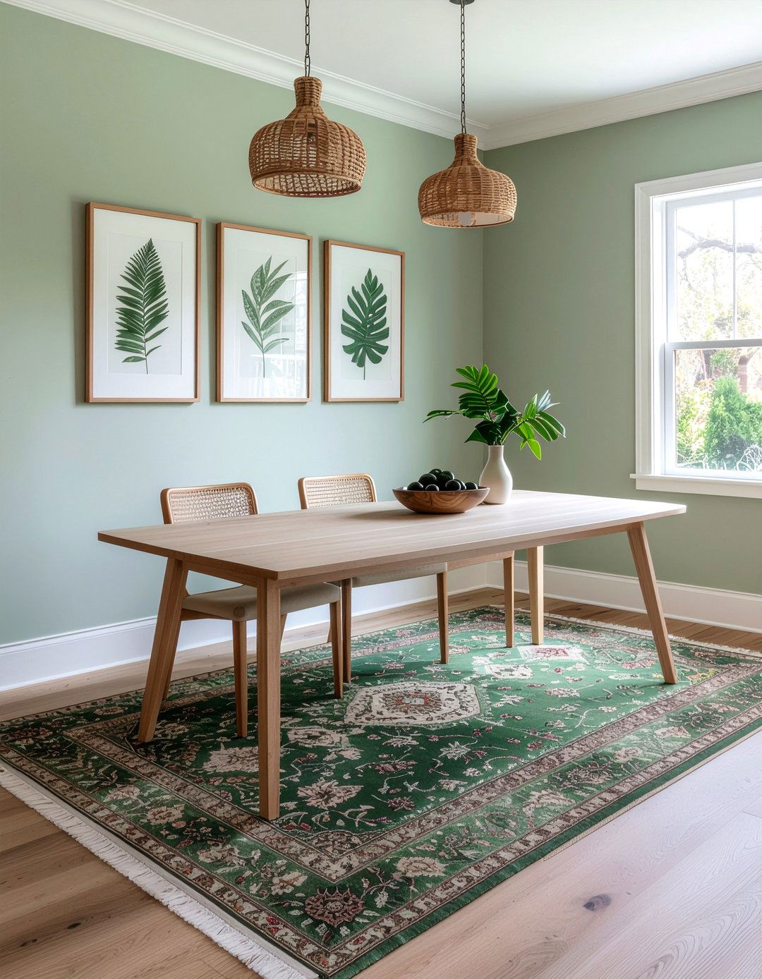 Green Persian Rug - 30 Persian rug dining room ideas