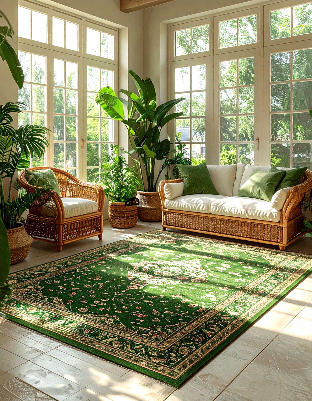 Green Persian rug - 30 Persian rug ideas
