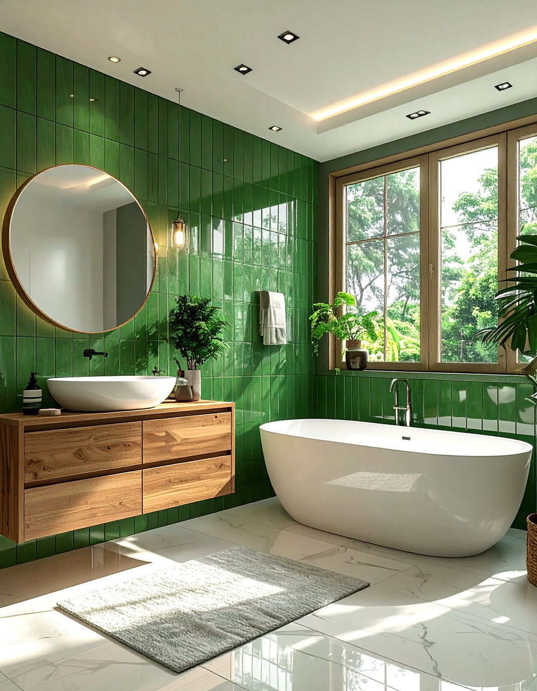 Green Porcelain Bathroom - 30 porcelain bathroom ideas