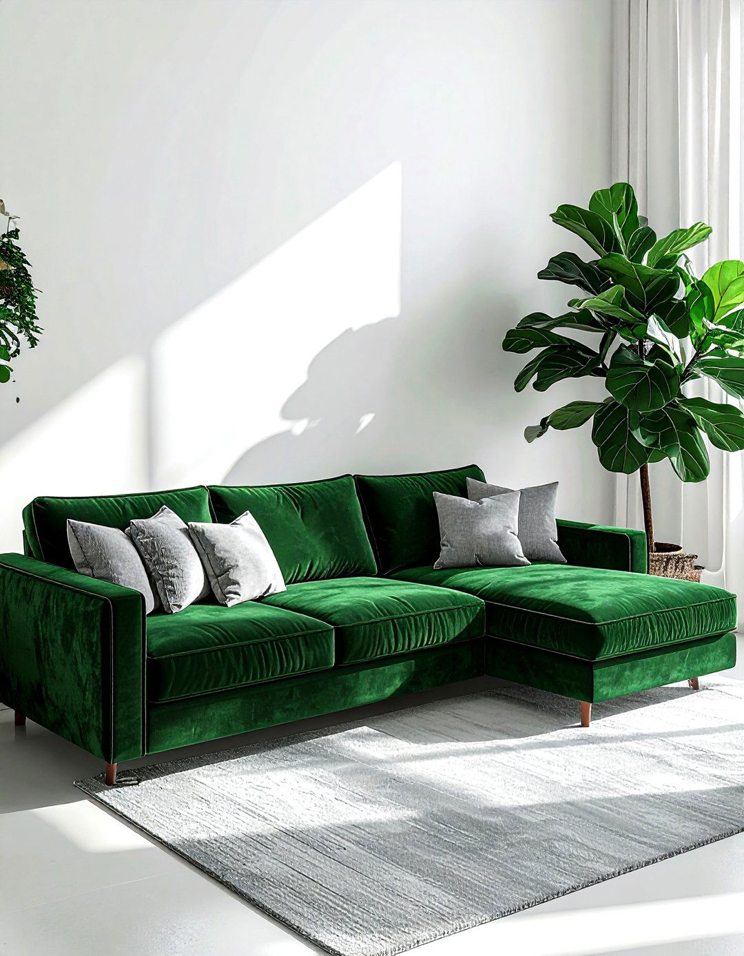 Green Sectional Sofa - 30 modern green living room ideas