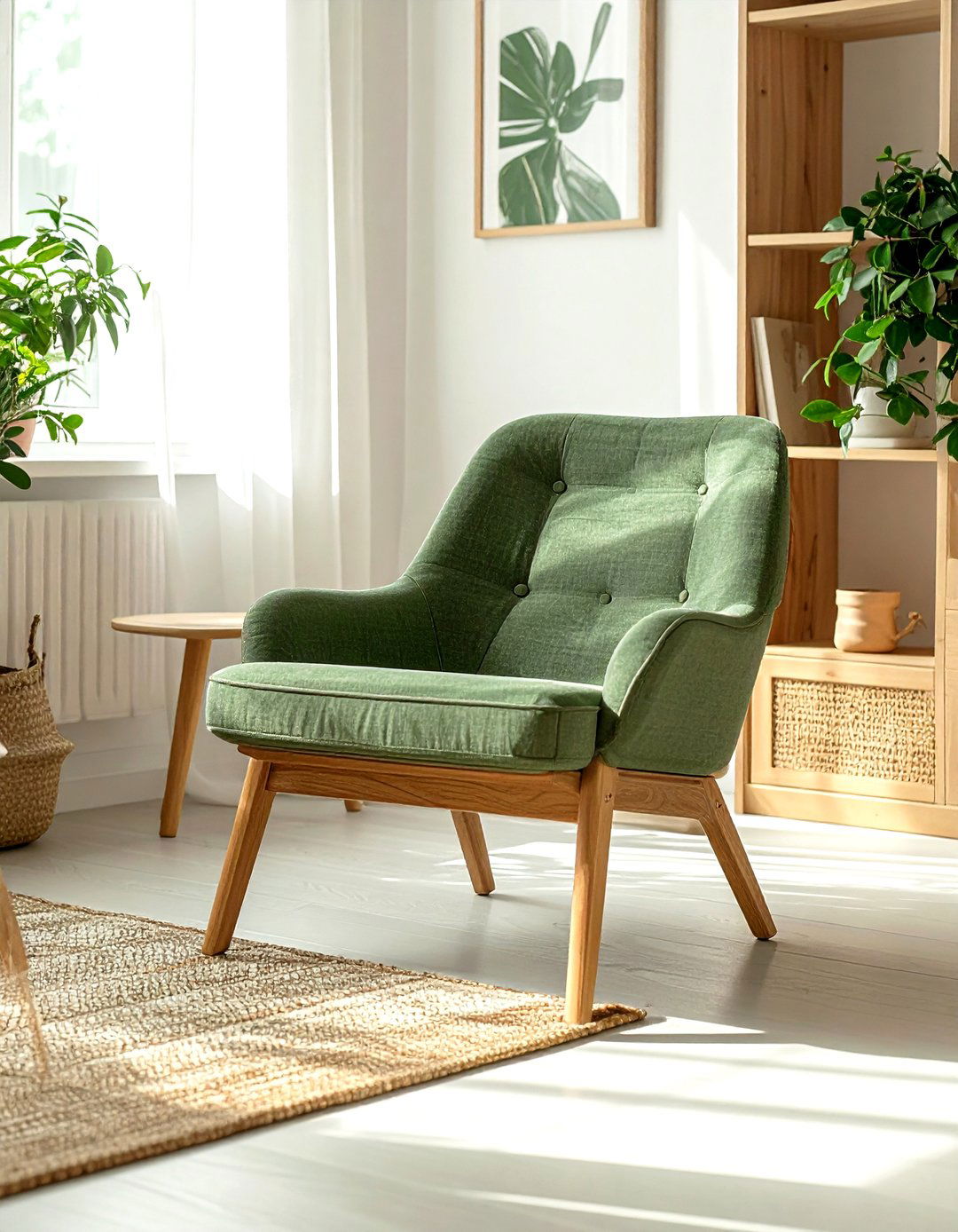 Green Slipper Chair - 30 living room slipper chair ideas
