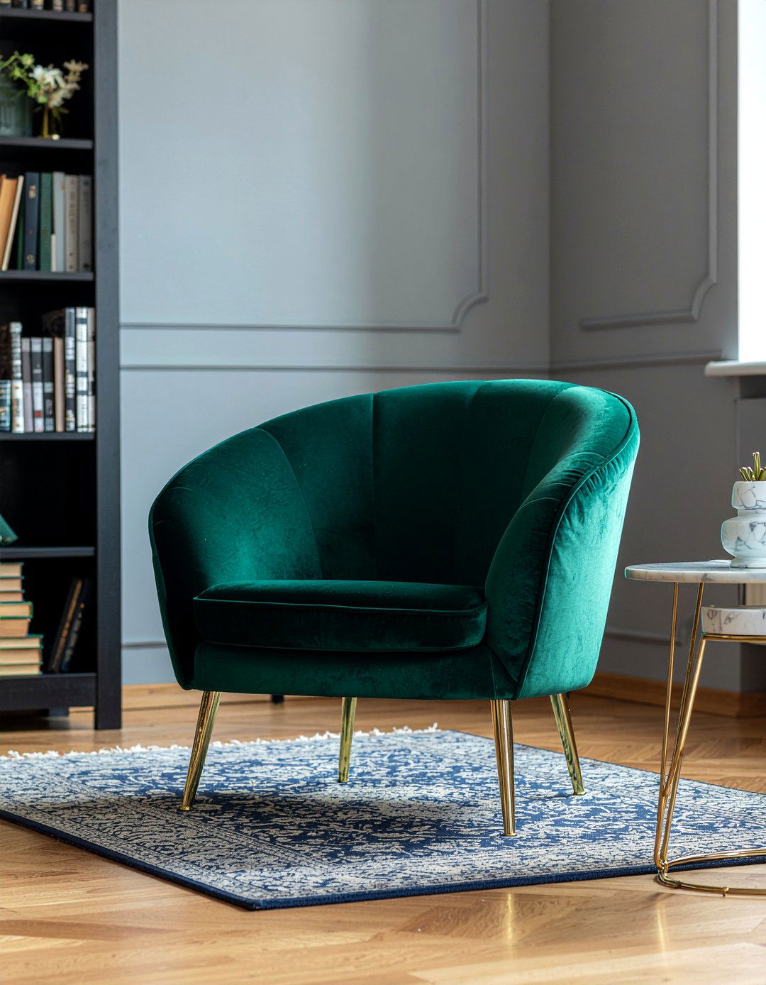 Green Suede Armchair - 30 suede living room ideas