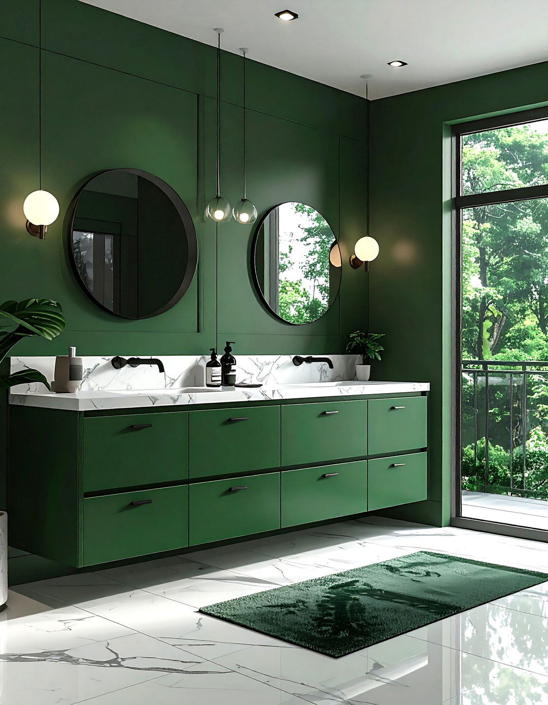 Green Vanity Bathroom - 30 green bathroom decor ideas