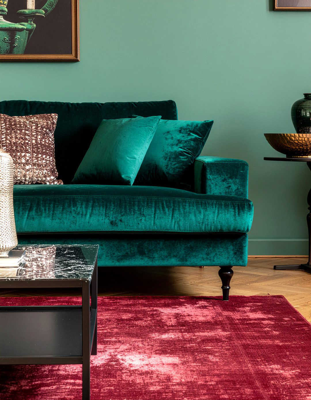 Green Velvet Couch Cover - 30 living room washable slipcover ideas