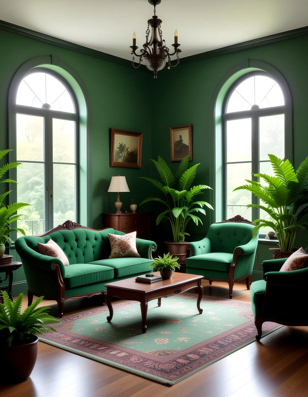 Green Victorian living room - 30 Victorian living room ideas
