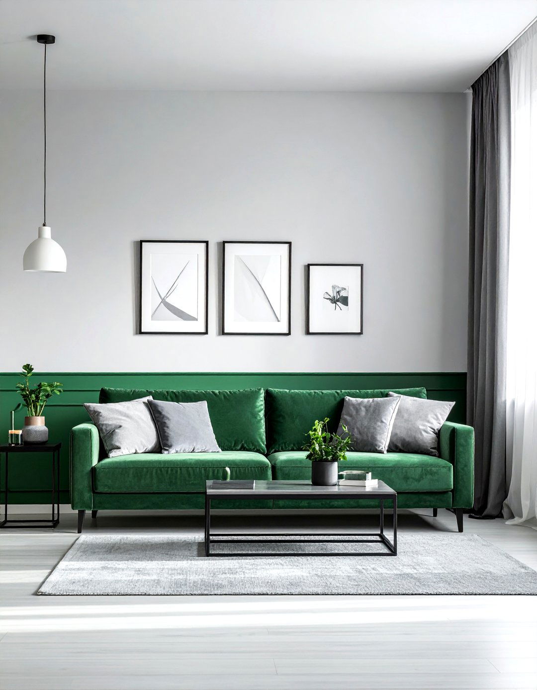 Green accent wall living room - 30 contemporary green living room ideas