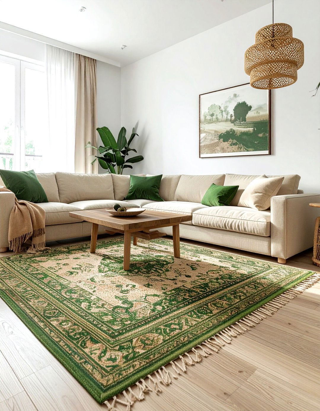 Green and tan living room rugs - 30 cool green living room ideas