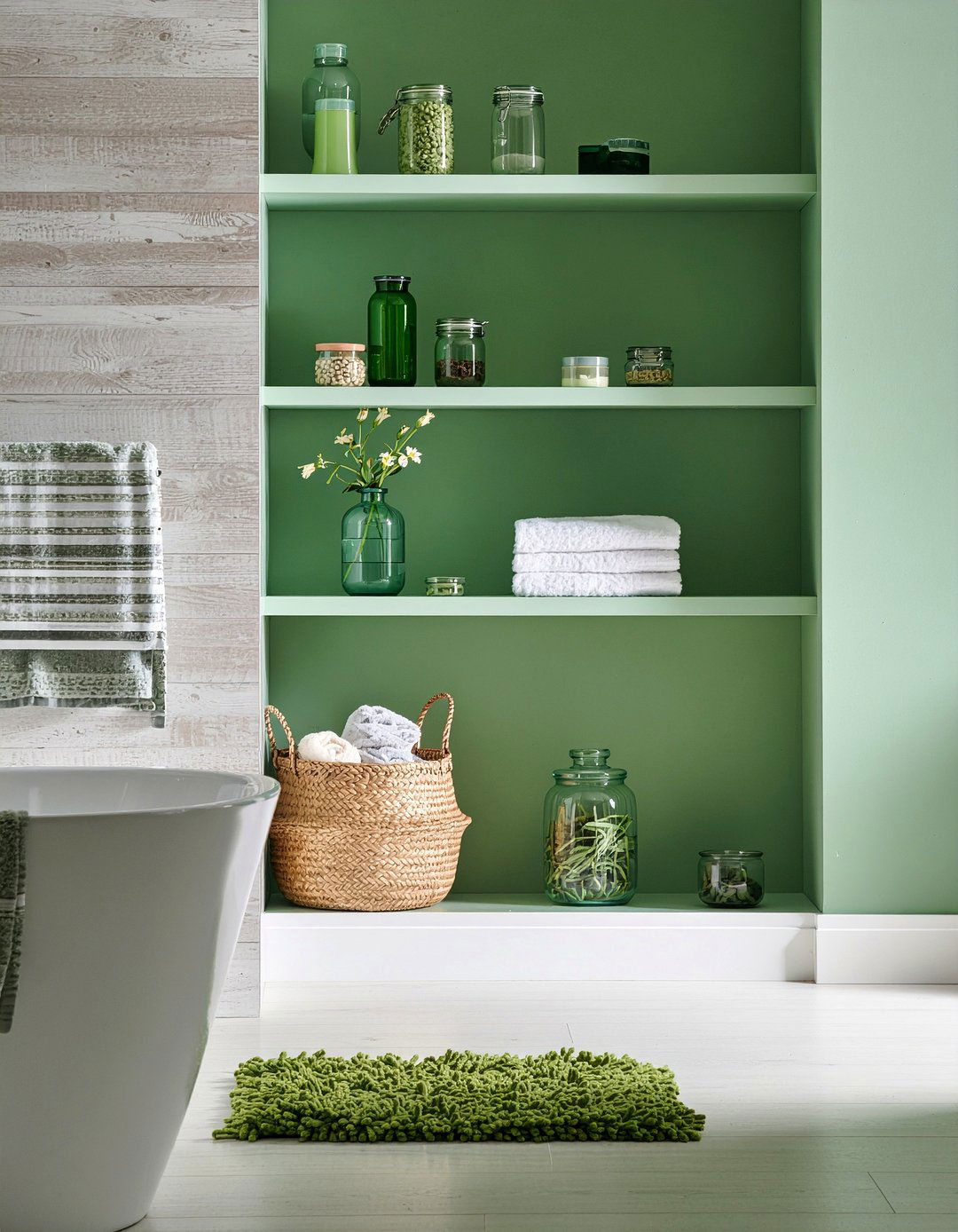 Green bathroom decor - 30 forest green bathroom ideas