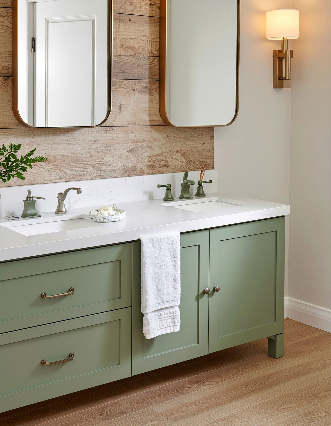 Green bathroom hardware - 30 forest green bathroom ideas