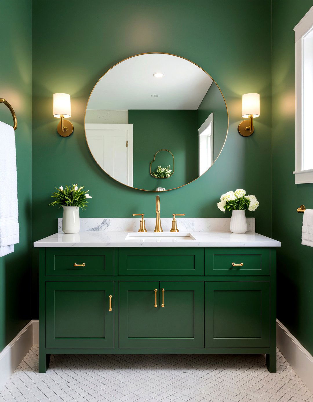 Green bathroom vanity - 30 new home bathroom ideas