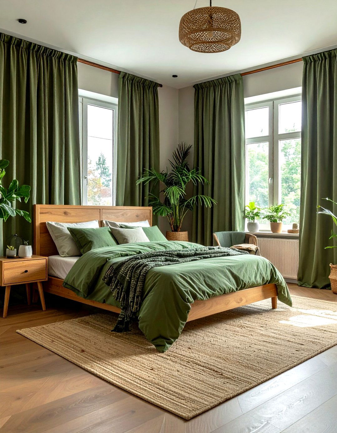 Green blackout curtains - 30 blackout curtain ideas