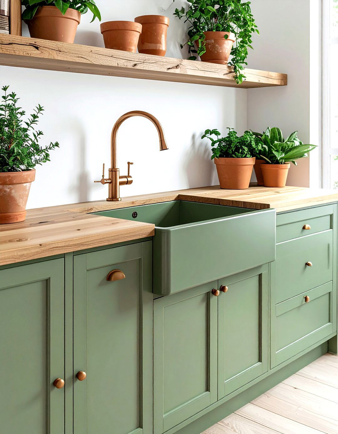 Green cast iron sink - 30 cast iron sink kitchen ideas