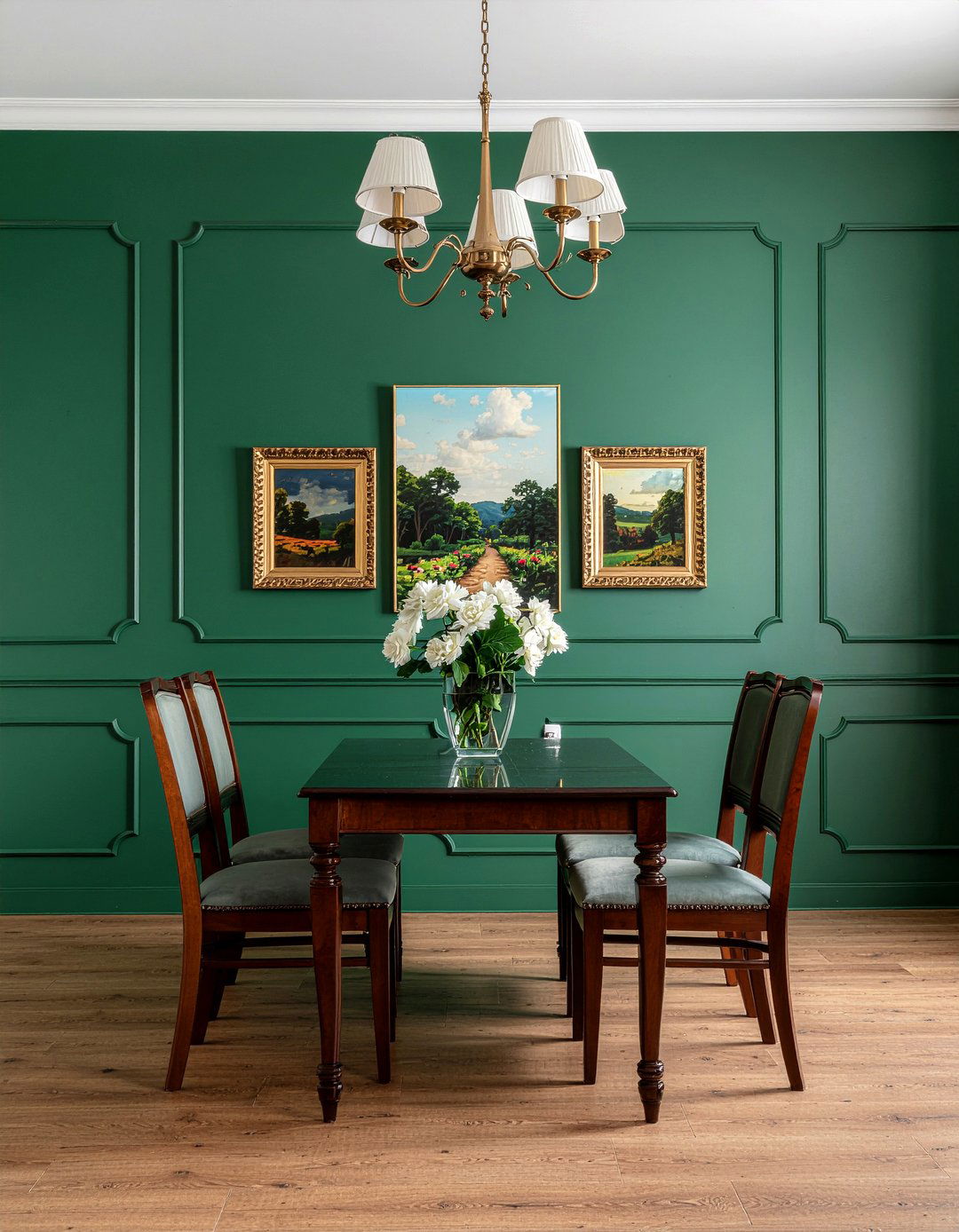 Green dining room walls - 30 formal dining room ideas