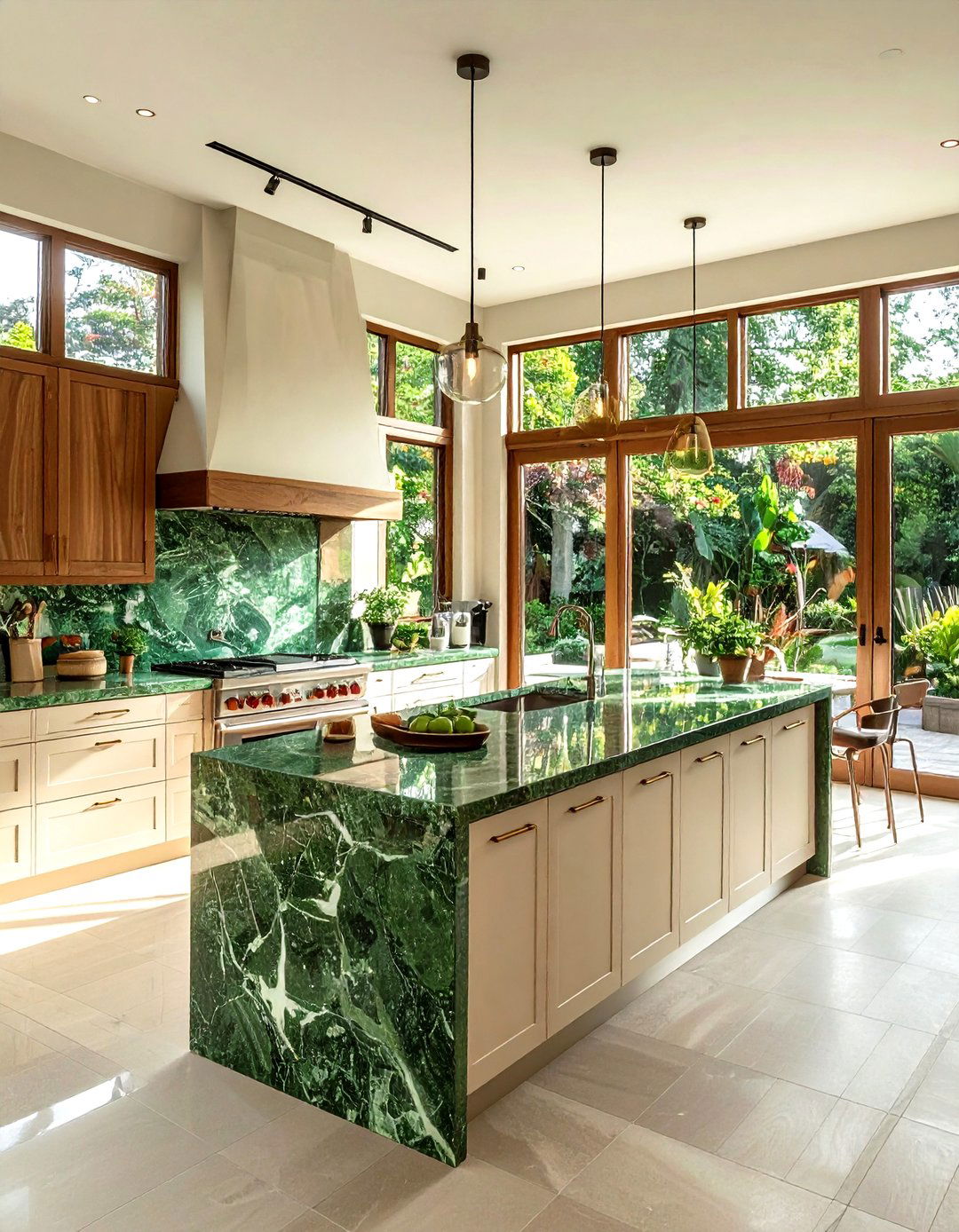 Green granite kitchen - 30 granite kitchen ideas