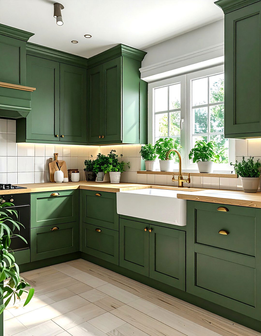 Green kitchen cabinets - 30 amazing kitchen ideas