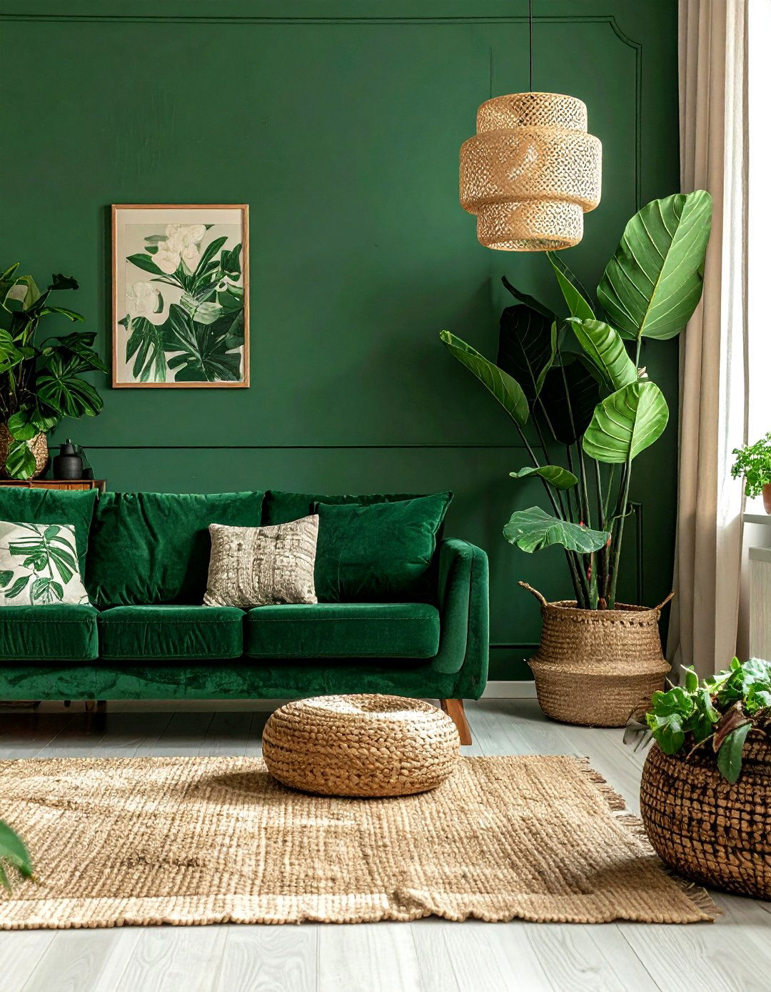Green living room decor - 30 cozy living room settings