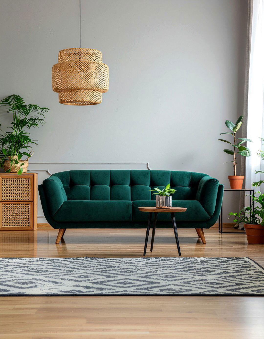 Green loveseat - 30 living room loveseat ideas