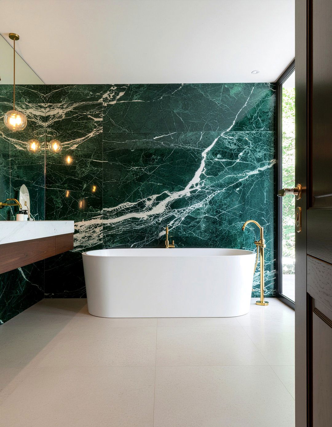 Green marble bathroom - 30 bathroom trend forecast ideas