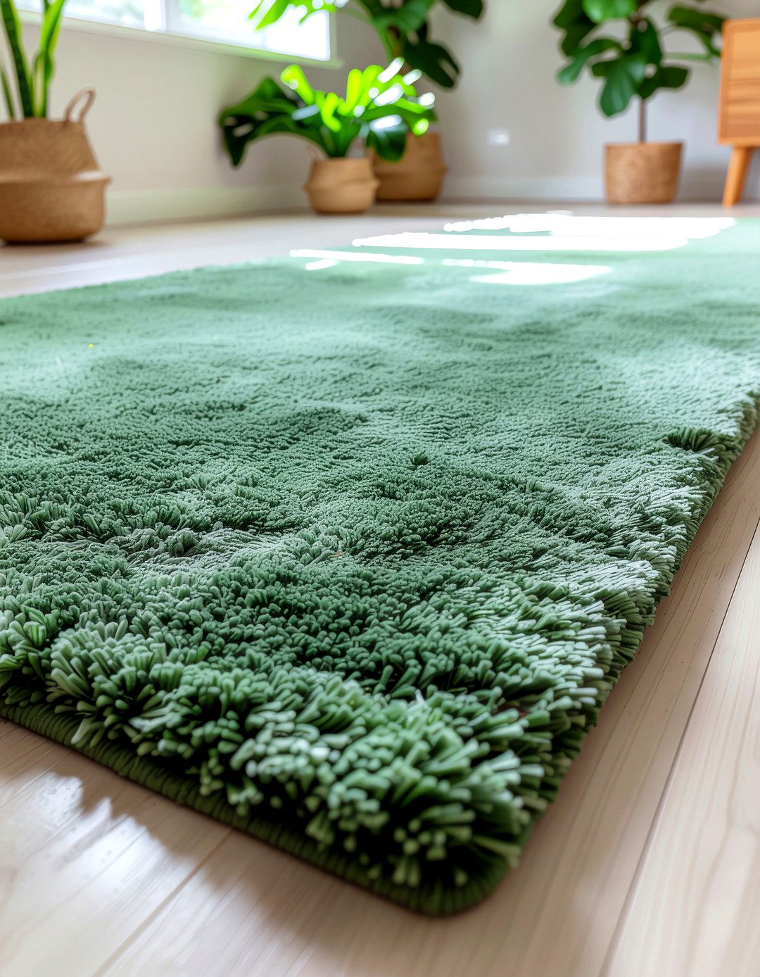 Green shag rug - 30 living room shag rugs