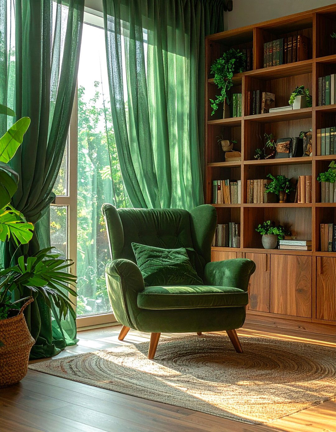 Green sheer curtains - 30 sheer curtain ideas