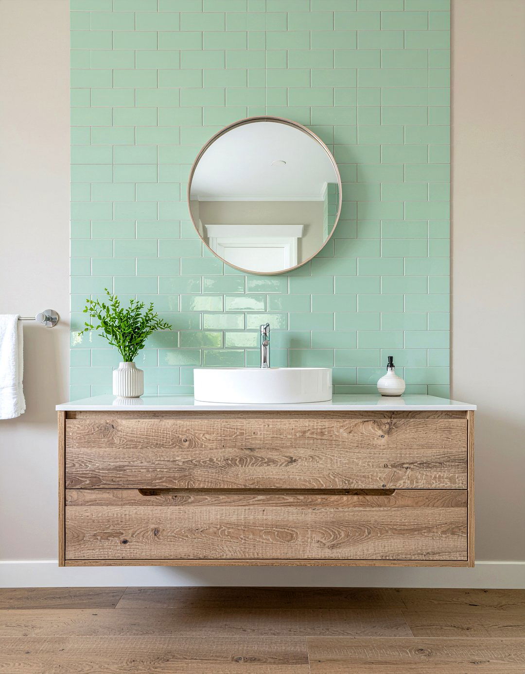 Green subway tile - 30 incredible bathroom ideas