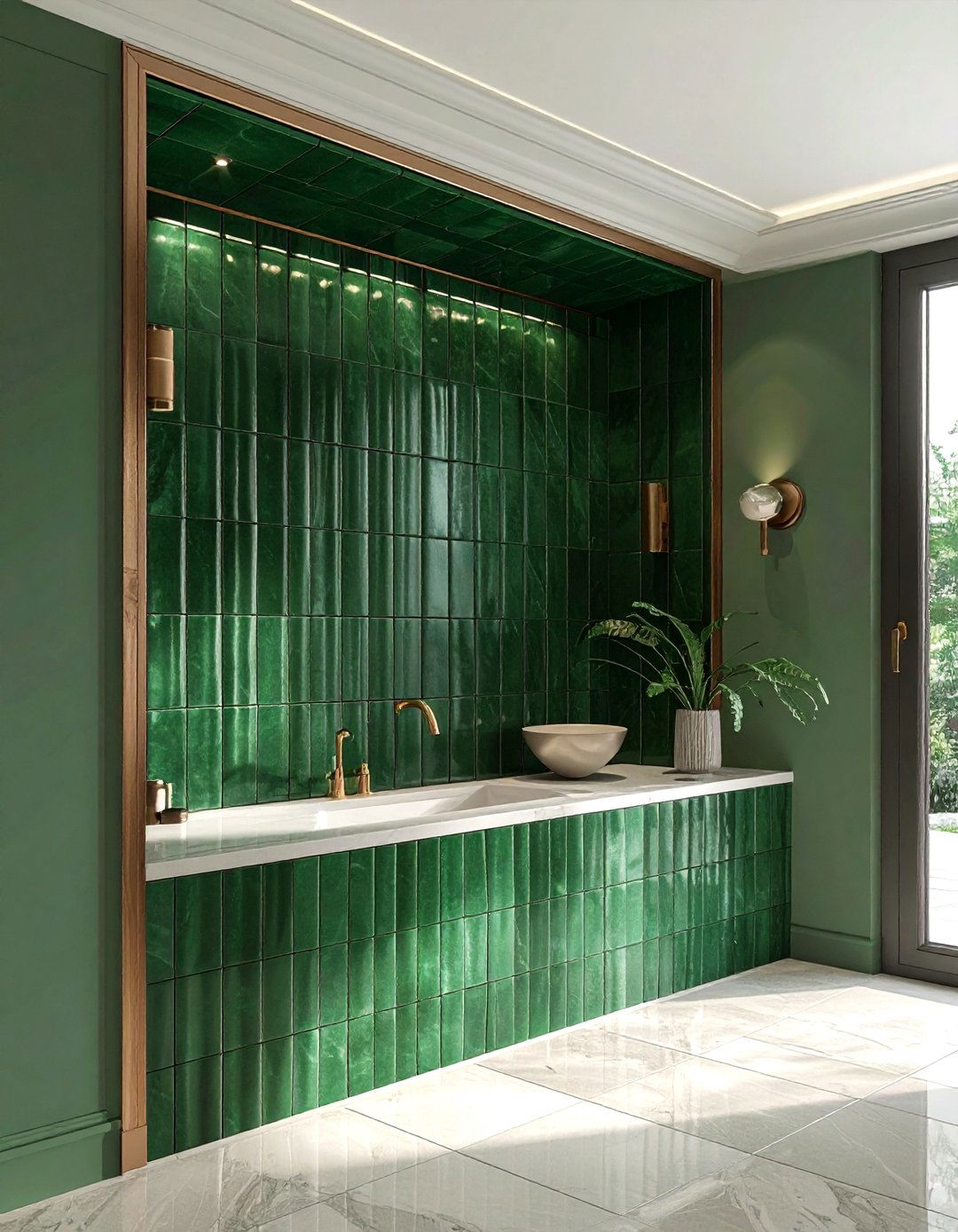 Green tile niche - 30 tile niche ideas