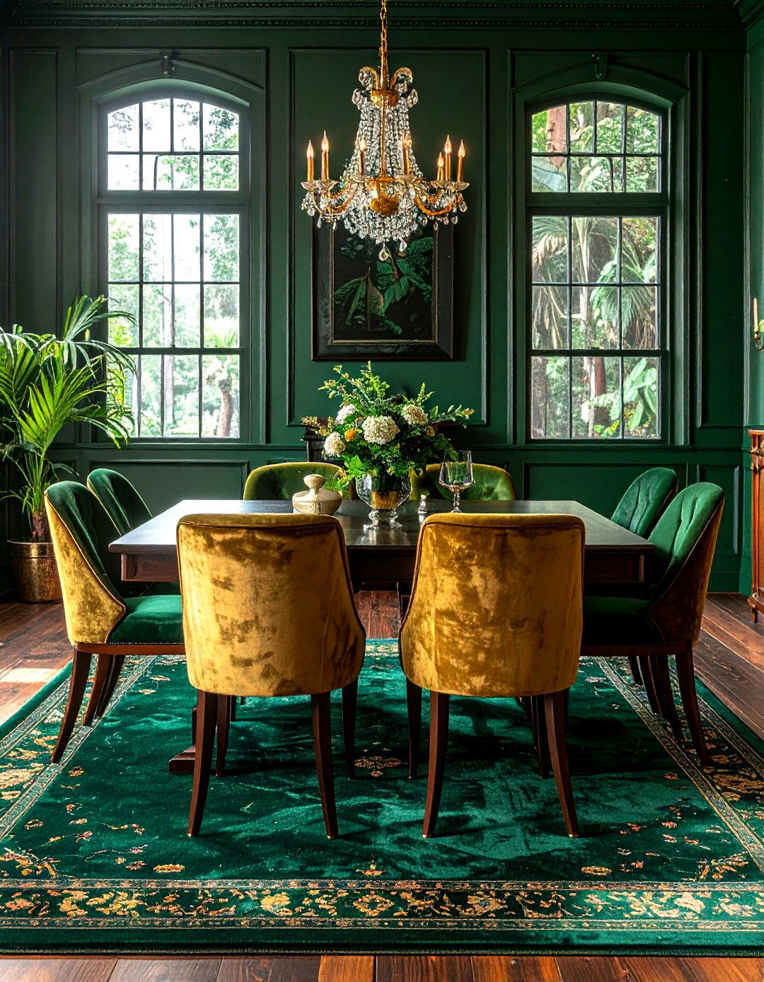 Green vintage rug dining room - 30 vintage rug dining room ideas