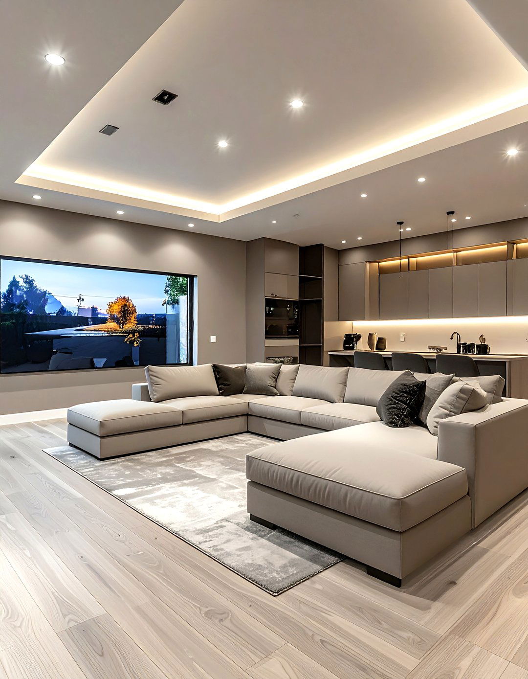 Greige Basement - 30 greige decor ideas