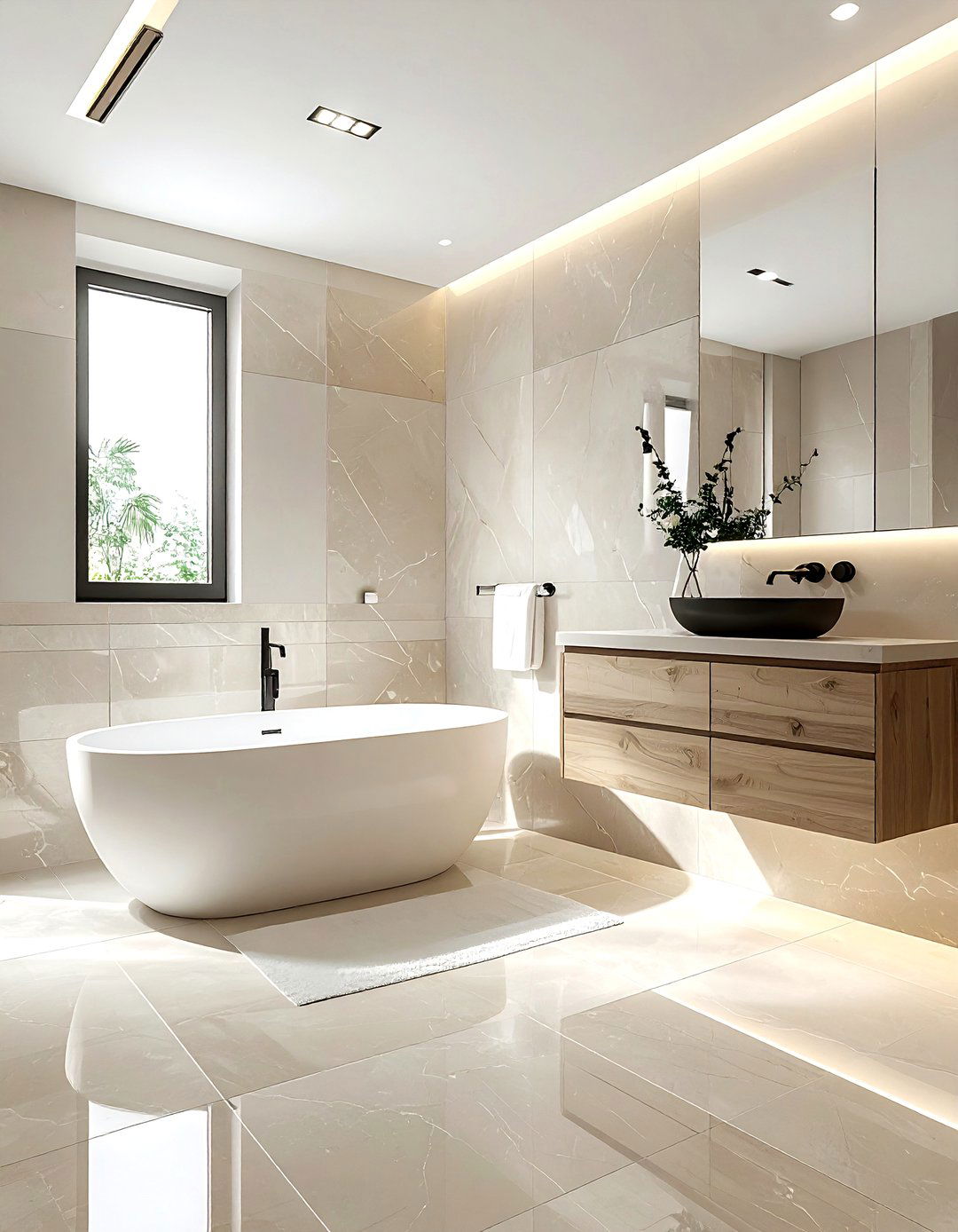 Greige Bathroom Tile - 30 greige decor ideas