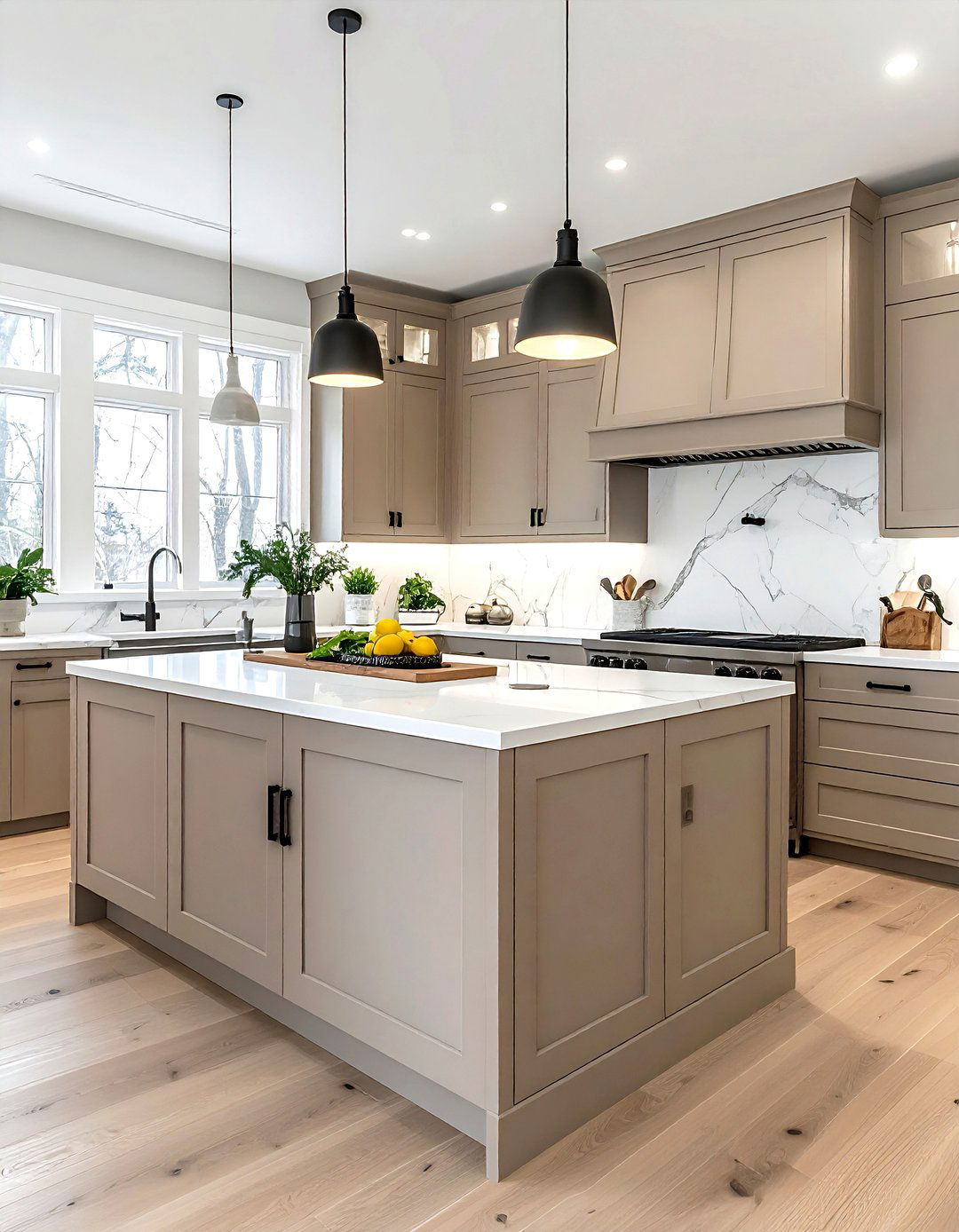 Greige Kitchen Cabinets - 30 kitchen paint ideas