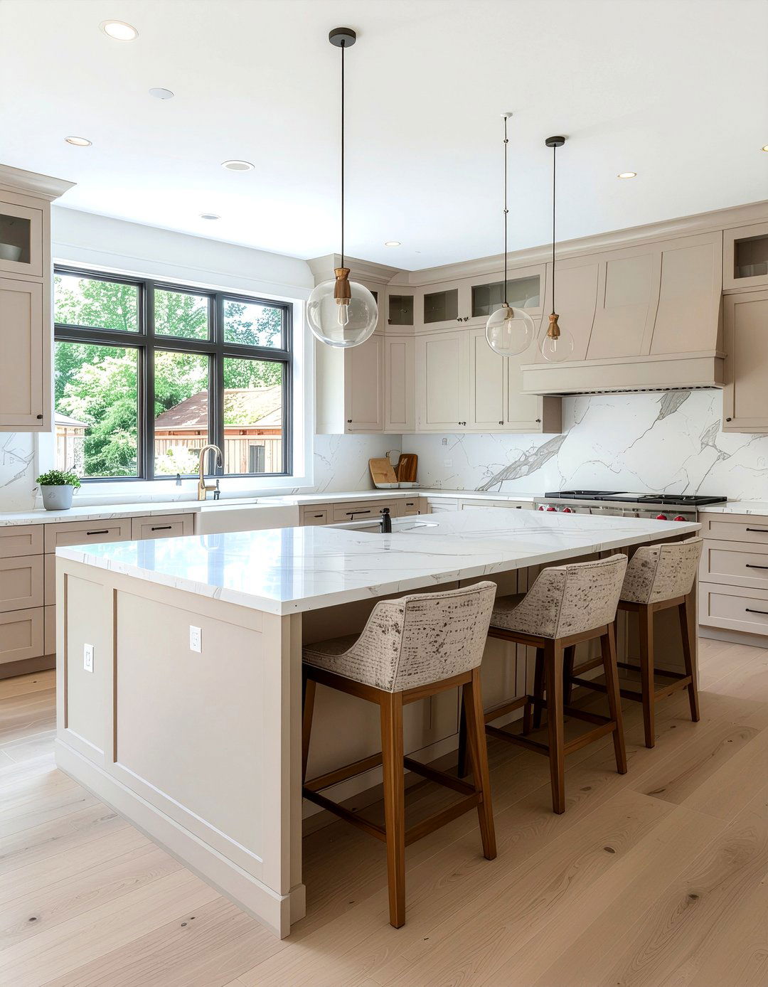 Greige Kitchen Island - 30 greige kitchen ideas