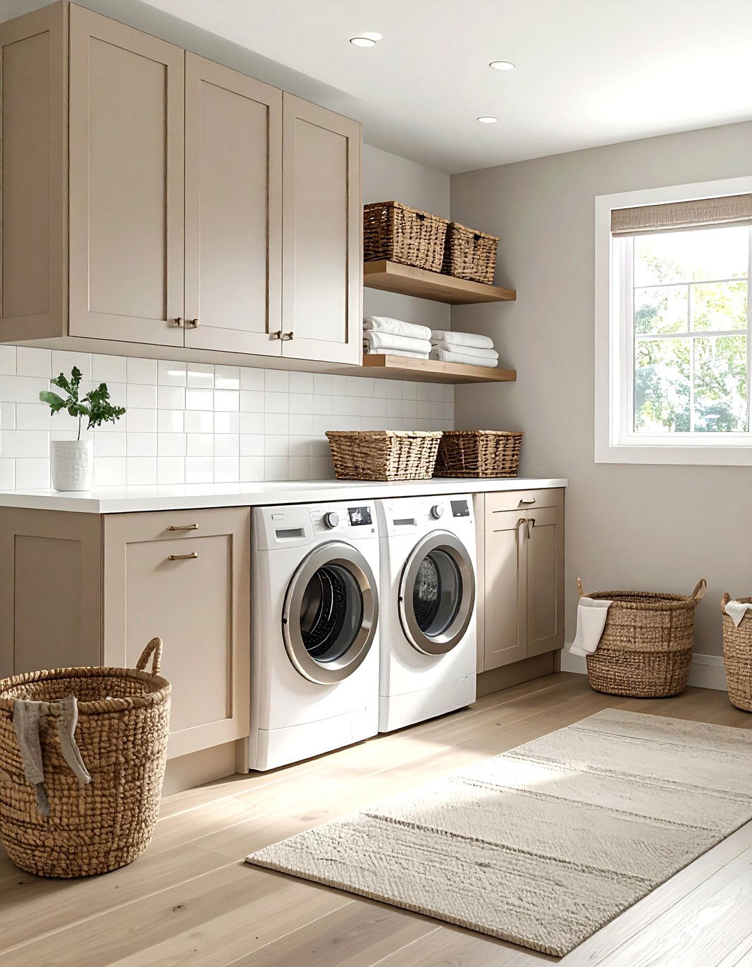 Greige Laundry Room - 30 greige decor ideas