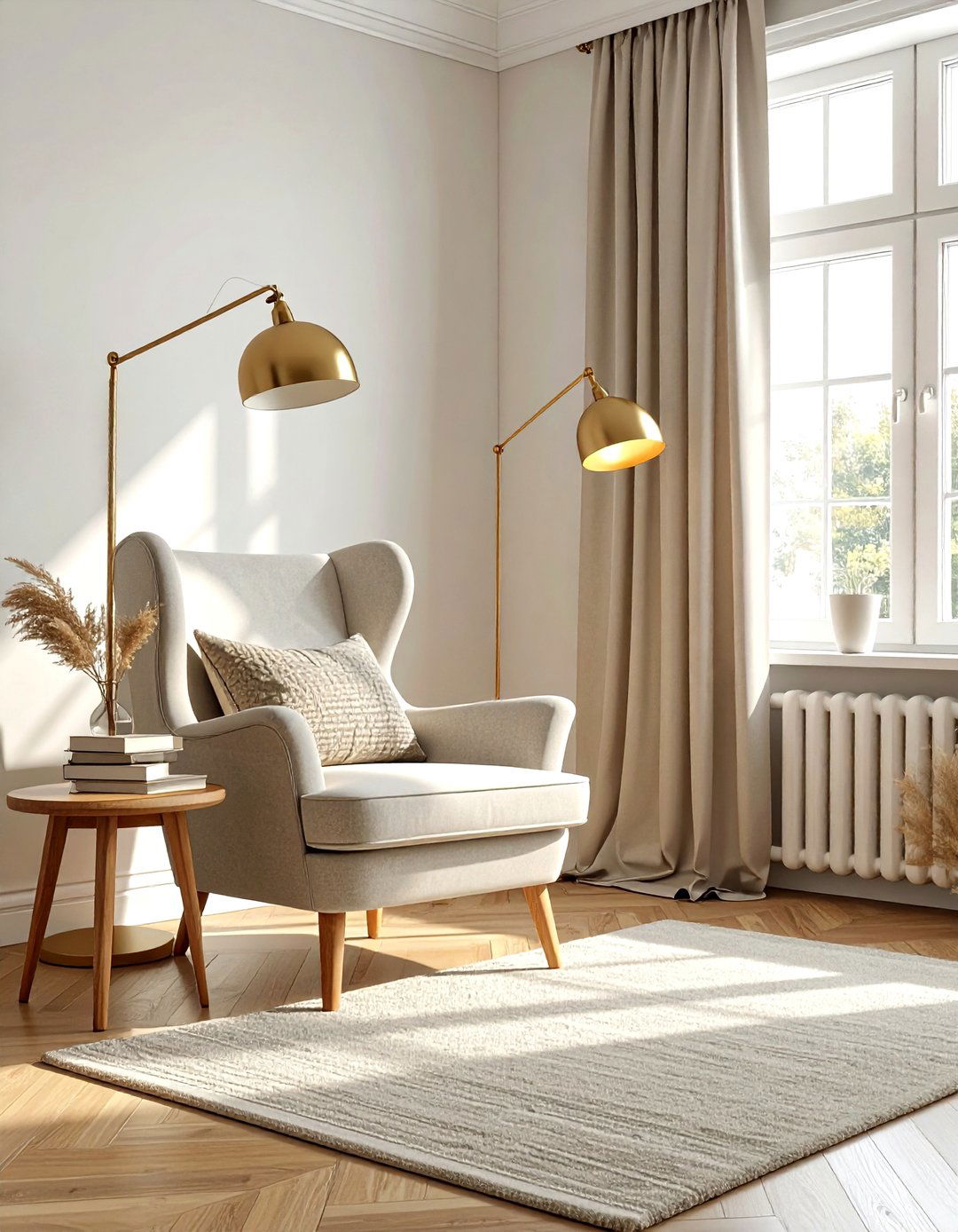Greige Reading Nook - 30 greige decor ideas