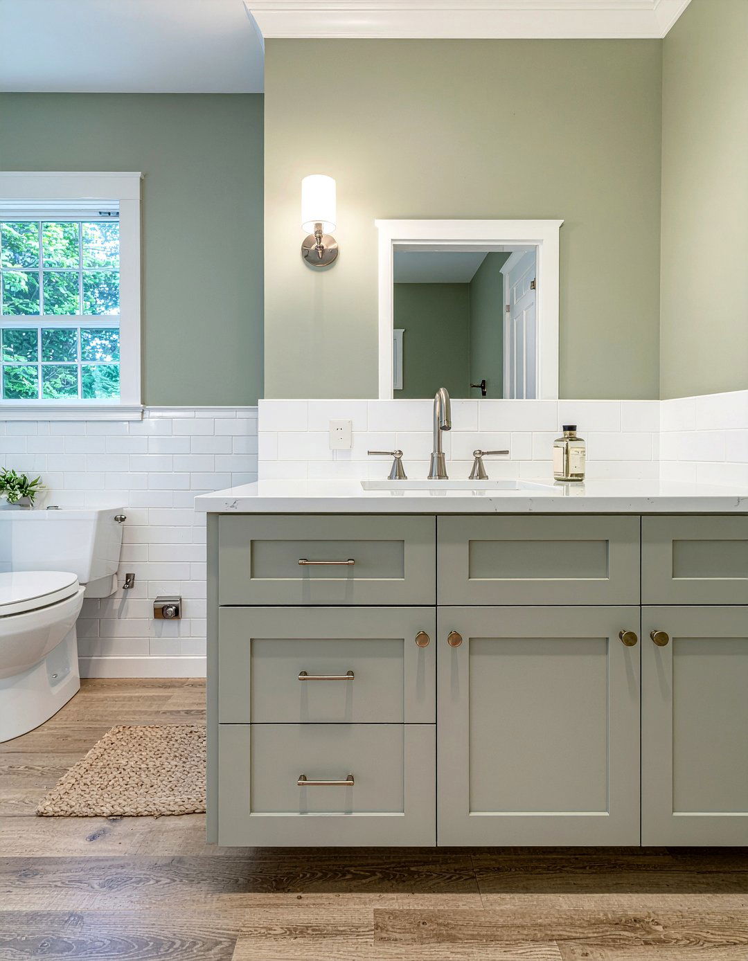 Greige Wood Laminate Bathroom - 30 bathroom laminate flooring ideas