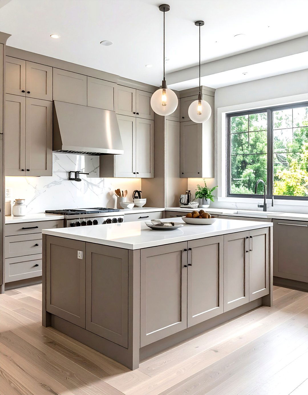 Greige kitchen cabinets - 30 kitchen color ideas