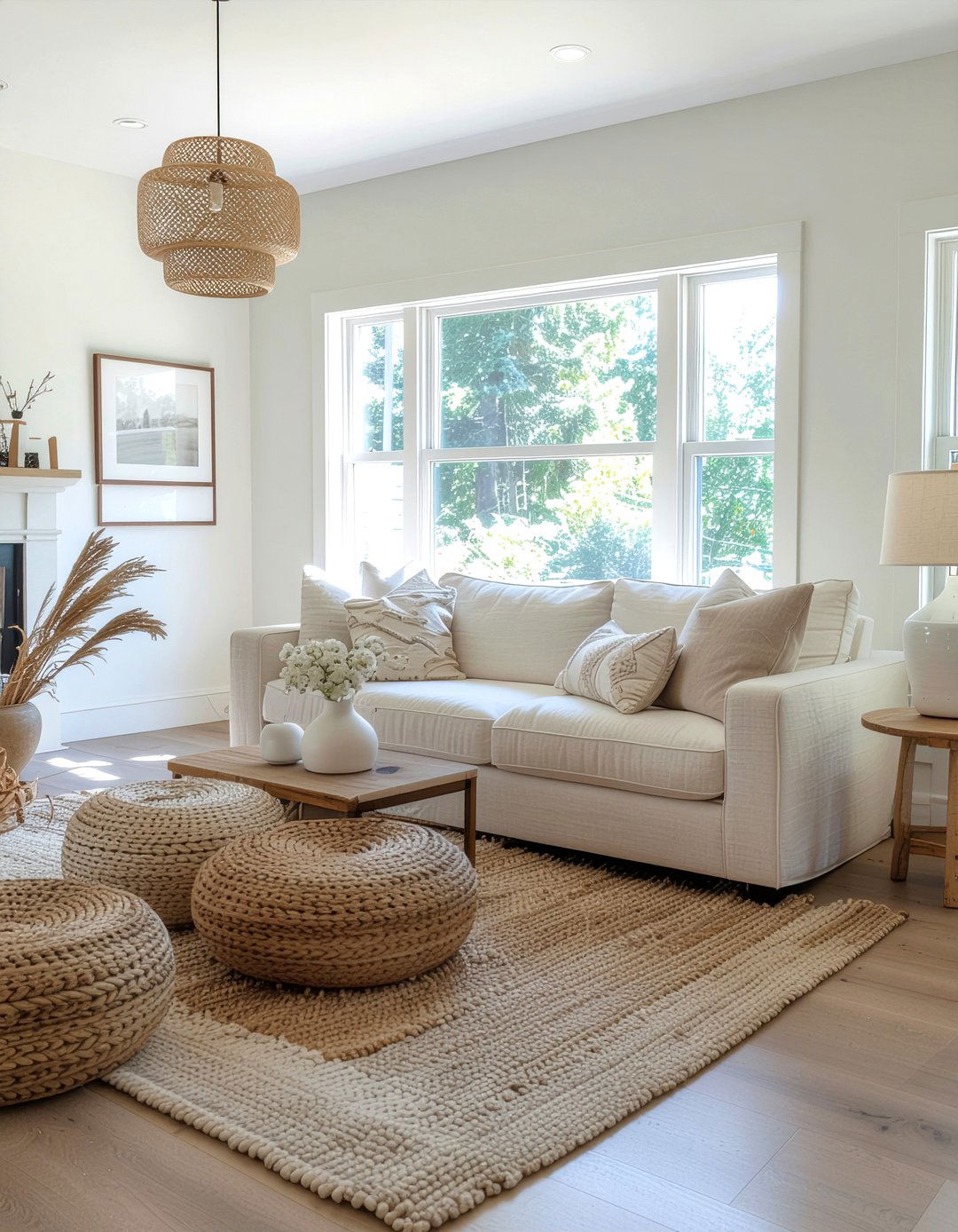 Greige living room with gallery wall - 30 greige living room ideas