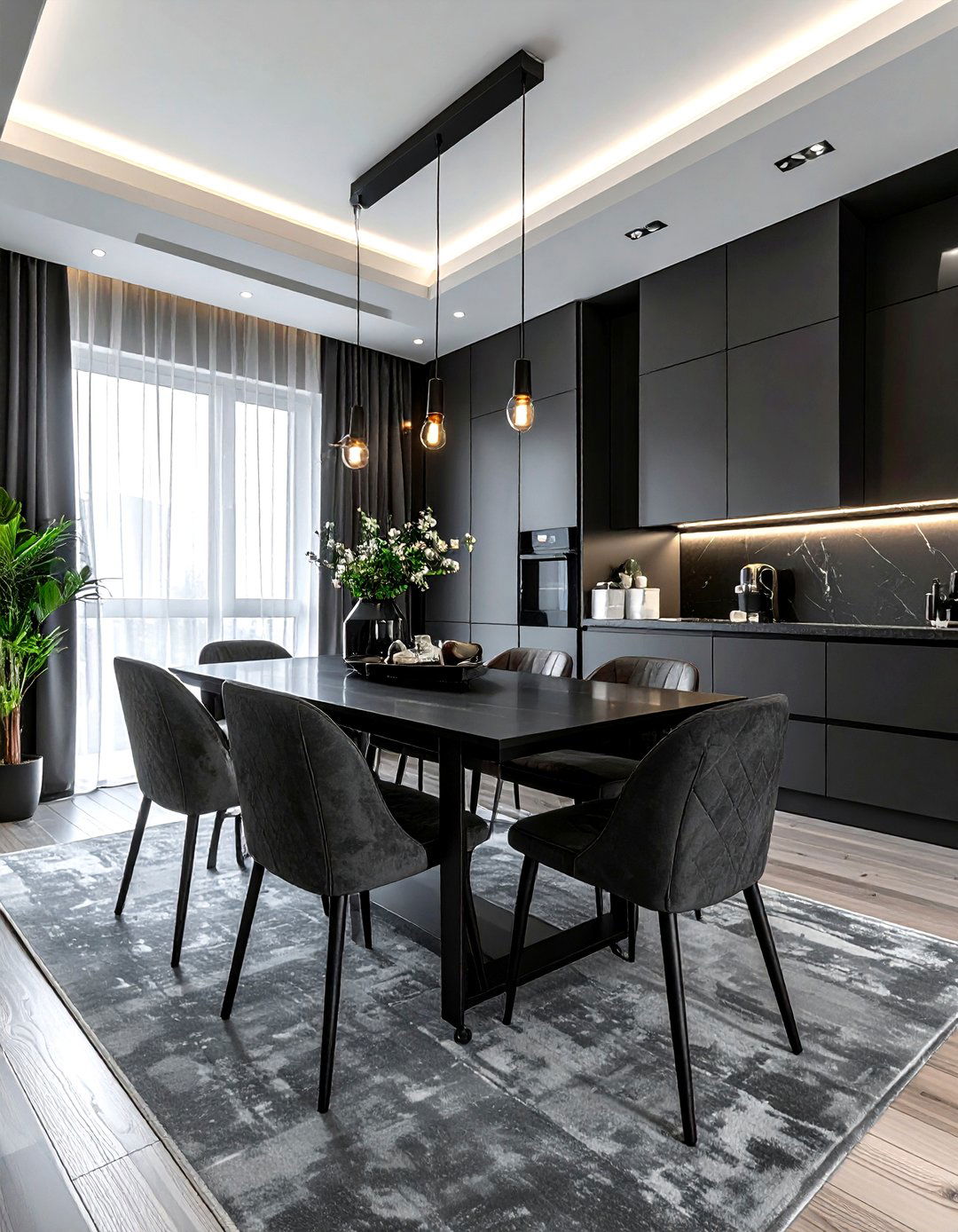 Grey And Black Dining Room - 30 grey dining room decor ideas