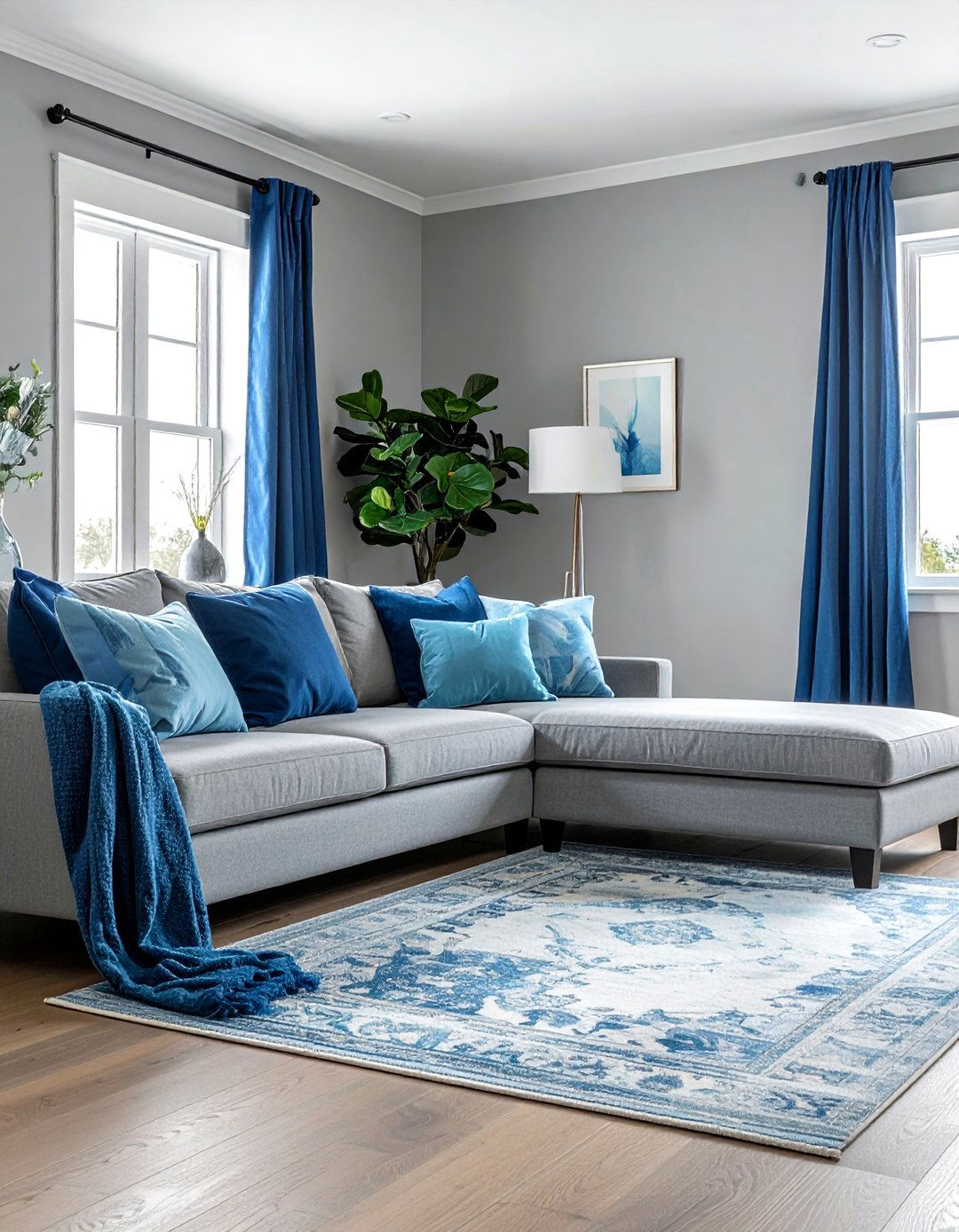 Grey And Blue Coastal Living Room - 30 coastal grey living room ideas