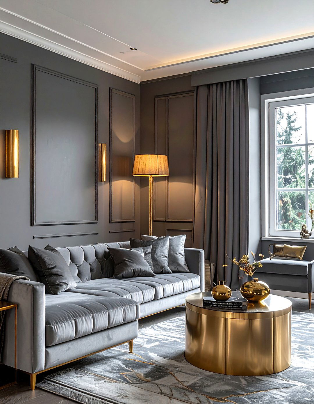 Grey And Gold Living Room - 30 gold living room ideas