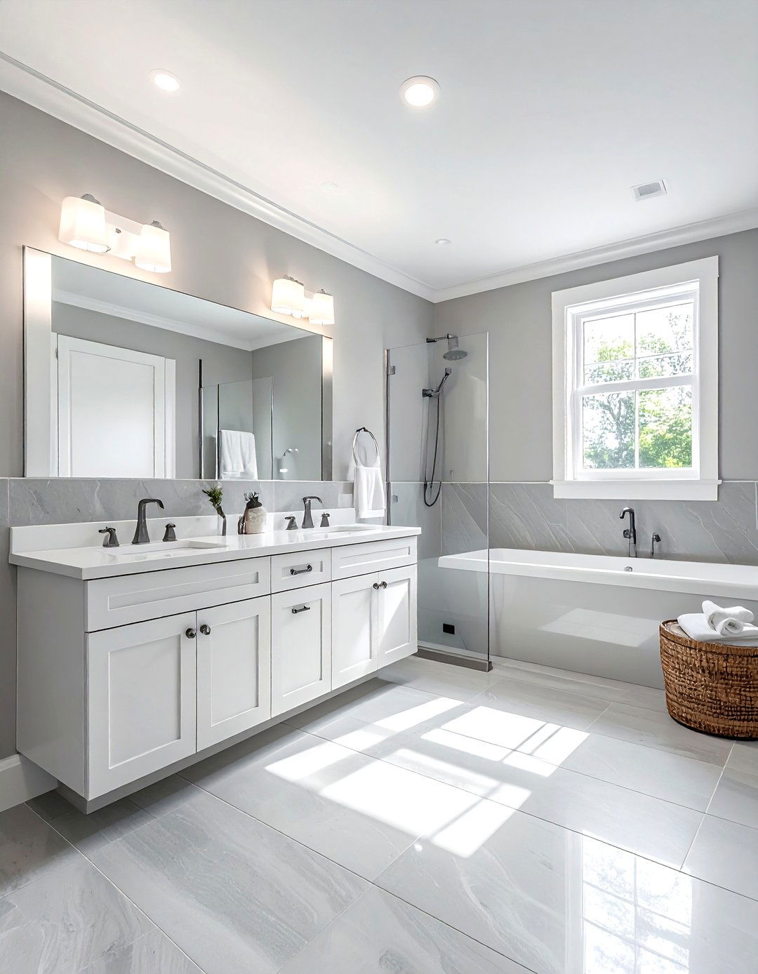 Grey And White Bathroom - 30 spec home bathroom ideas