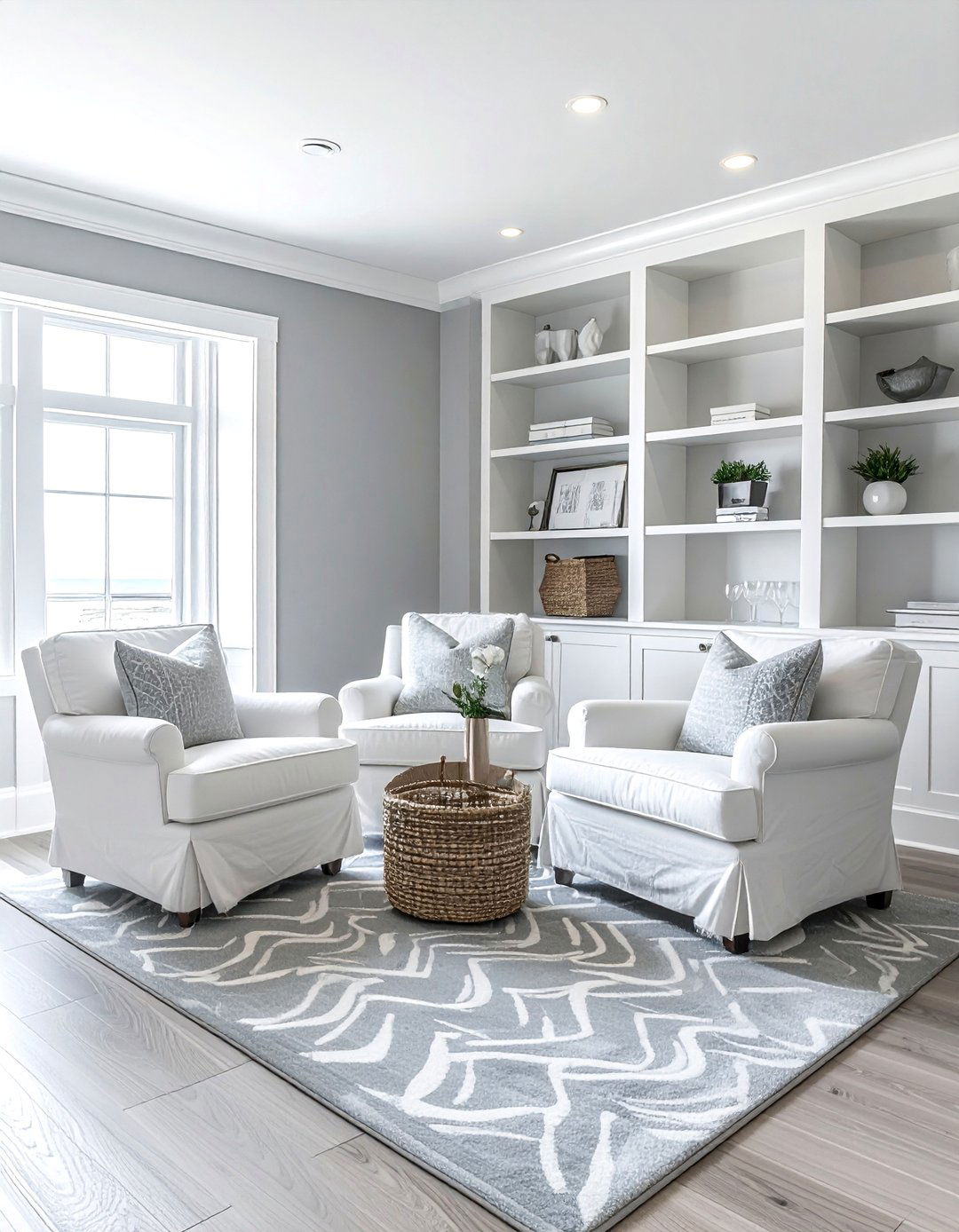Grey And White Coastal Living Room - 30 coastal grey living room ideas