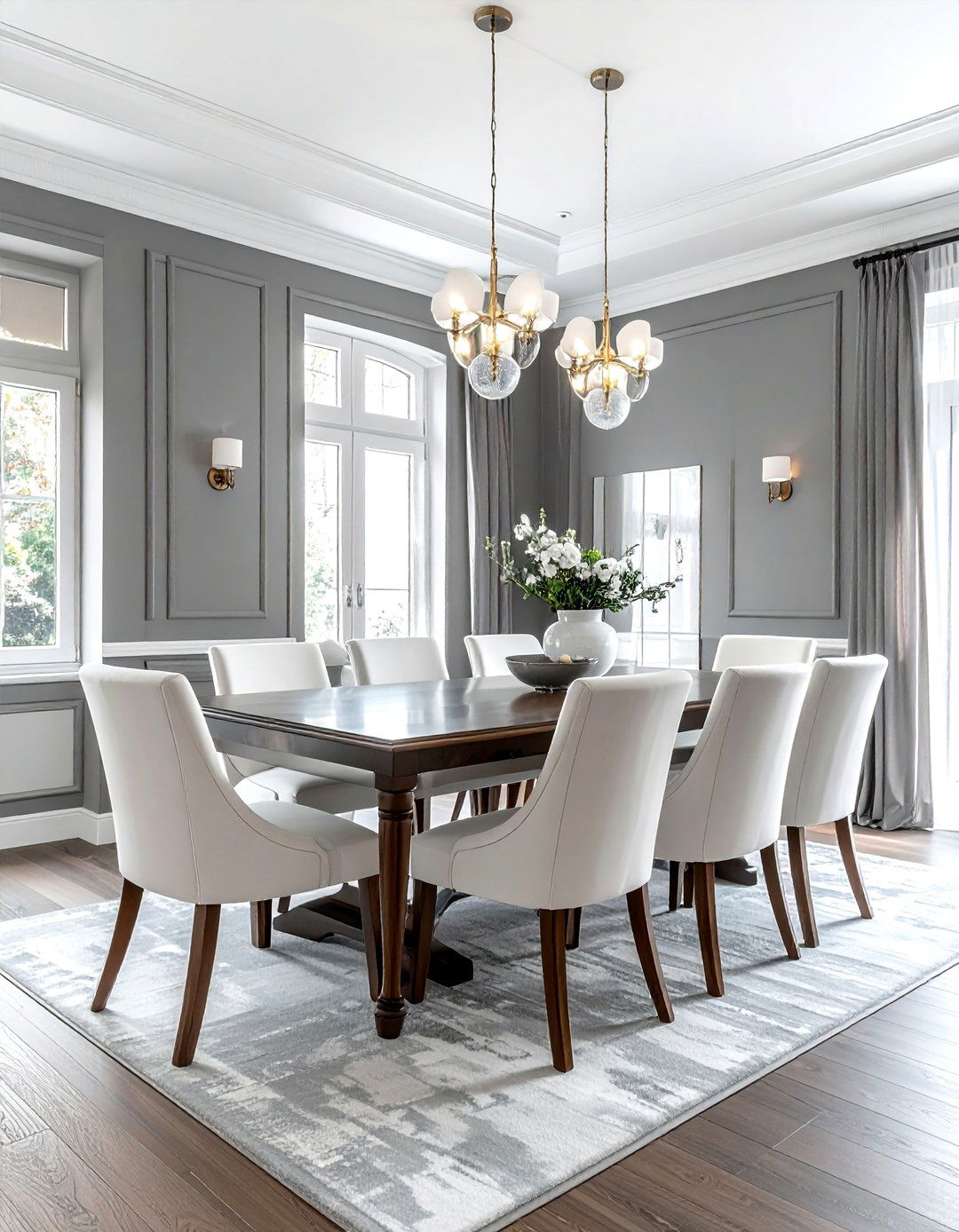 Grey And White Dining Room - 30 grey dining room decor ideas
