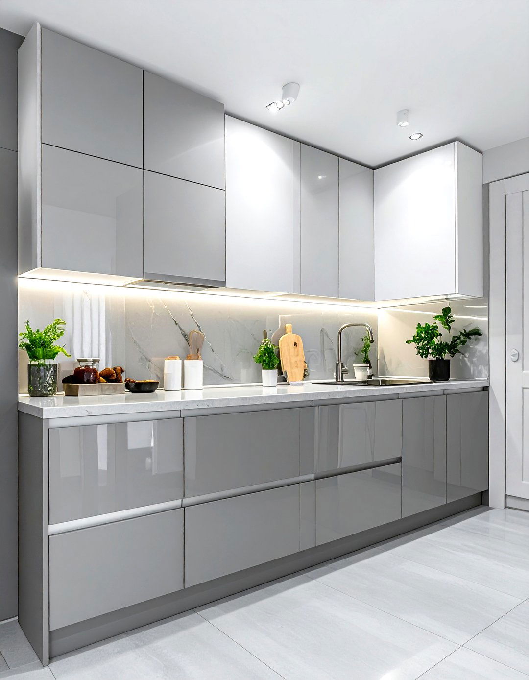 Grey And White Small Kitchen - 30 grey and white kitchen ideas